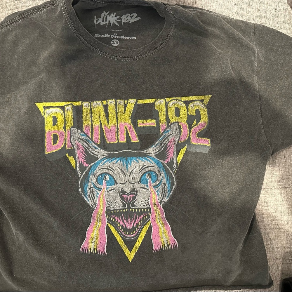 Blink-182 Black Graphic Crop Top
